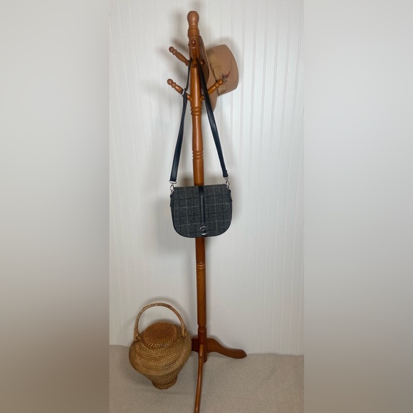 Vintage Harris Tweed Glen Appin Crossbody Bag – Handwoven Wool Plaid Scotland - Picture 1 of 7